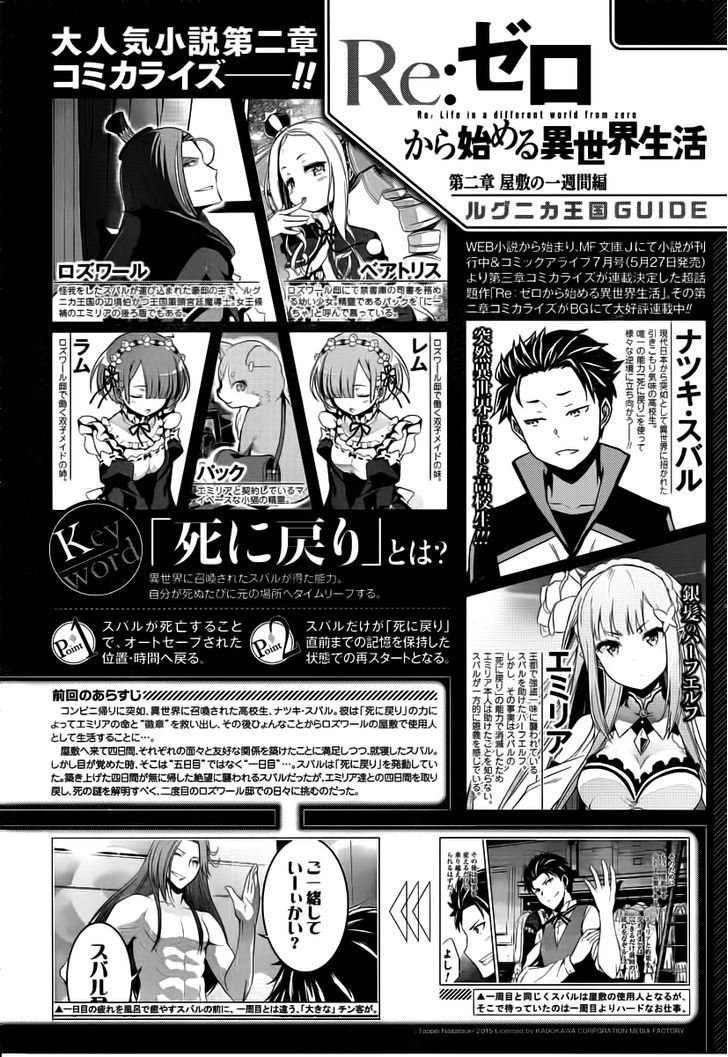 Rezero Kara Hajimeru Isekai Seikatsu Dainishou Yashiki No Shuukan Hen Chapter 6 Page 2