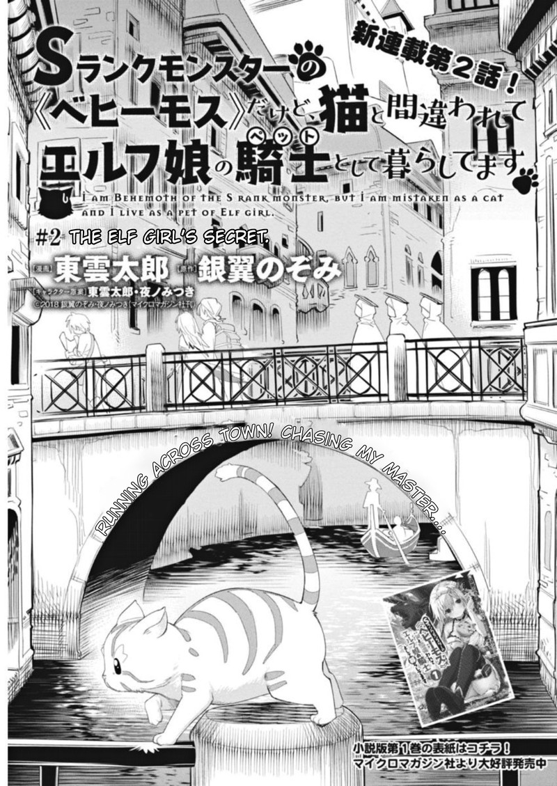 S Rank Monster No Behemoth Dakedo Neko To Machigawarete Erufu Musume No Kishi Pet Toshite Kurashitemasu Chapter 2 Page 1