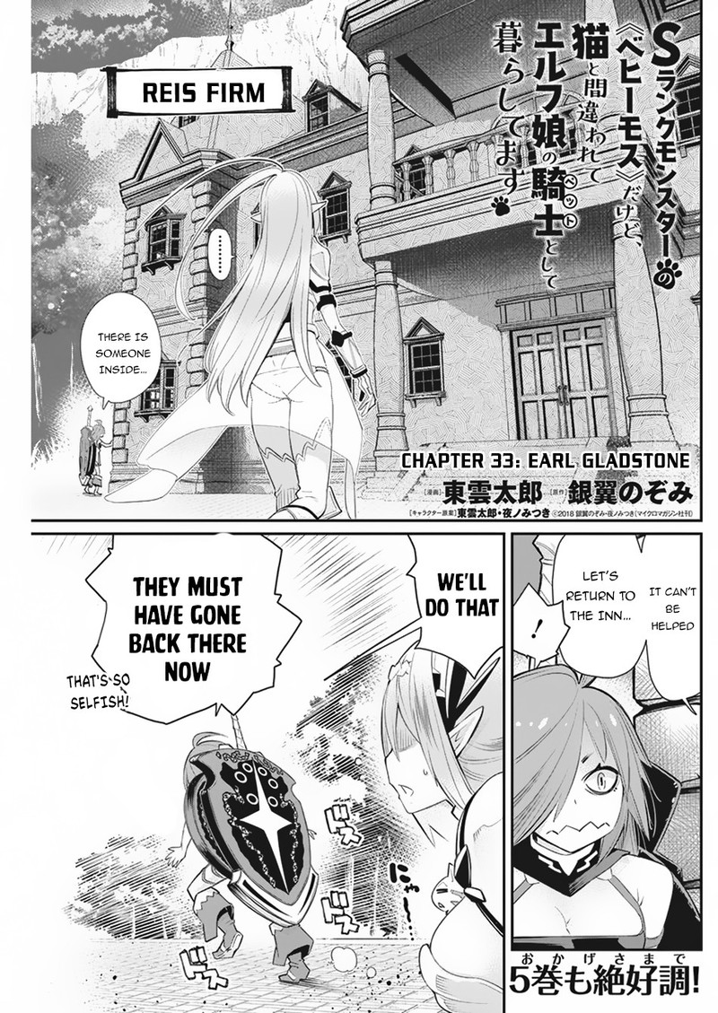 S Rank Monster No Behemoth Dakedo Neko To Machigawarete Erufu Musume No Kishi Pet Toshite Kurashitemasu Chapter 33 Page 1