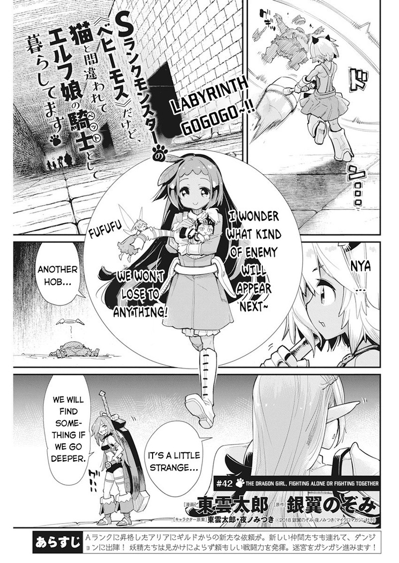 S Rank Monster No Behemoth Dakedo Neko To Machigawarete Erufu Musume No Kishi Pet Toshite Kurashitemasu Chapter 42 Page 1