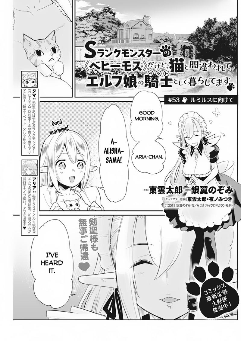 S Rank Monster No Behemoth Dakedo Neko To Machigawarete Erufu Musume No Kishi Pet Toshite Kurashitemasu Chapter 53 Page 1