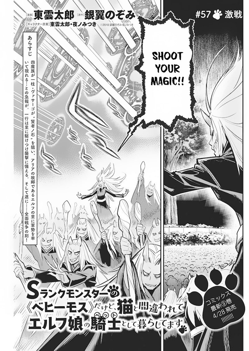 S Rank Monster No Behemoth Dakedo Neko To Machigawarete Erufu Musume No Kishi Pet Toshite Kurashitemasu Chapter 57 Page 1
