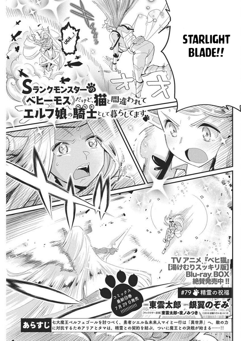 S Rank Monster No Behemoth Dakedo Neko To Machigawarete Erufu Musume No Kishi Pet Toshite Kurashitemasu Chapter 79 Page 1