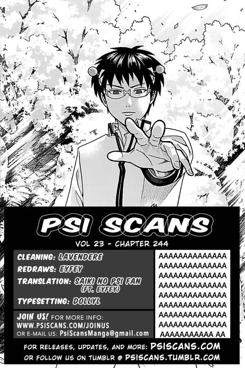 Saiki Kusuo No Psi Nan Chapter 244 Page 1