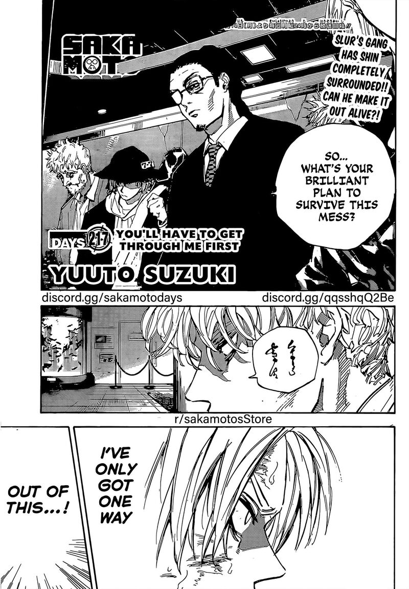 Sakamoto Days Chapter 217 Page 1