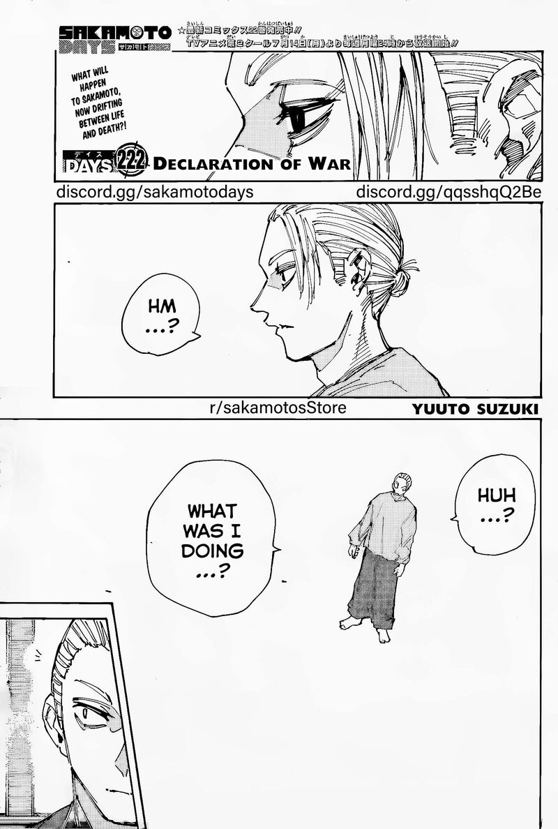 Sakamoto Days Chapter 222 Page 1