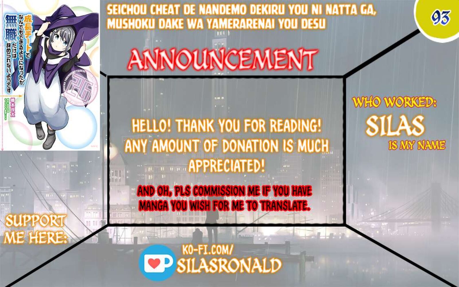 Seichou Cheat De Nandemo Dekiru You Ni Natta Ga Mushoku Dake Wa Yamerarenai You Desu Chapter 93 Page 1