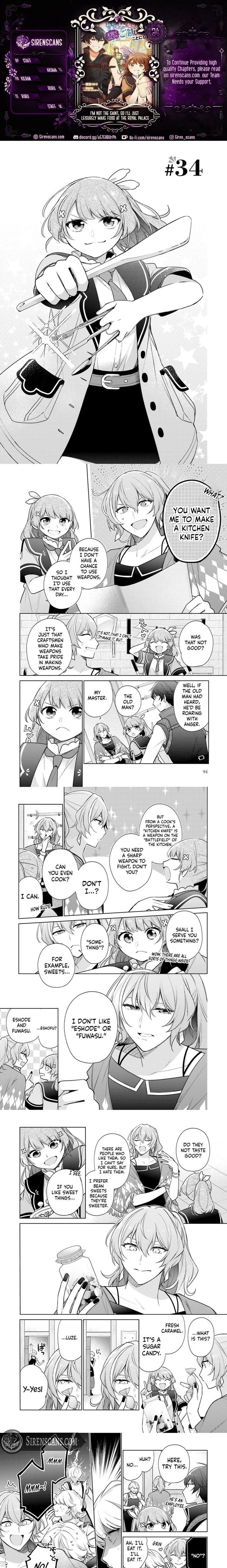 Seijo Ja Nakatta No De Oukyuu De Nonbiri Gohan Wo Tsukuru Koto Ni Shimashita Chapter 34 Page 1
