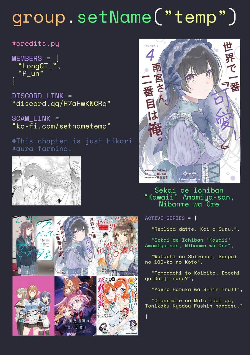 Sekai De Ichiban KawaII Amamiya San Nibanme Wa Ore Chapter 23 Page 28
