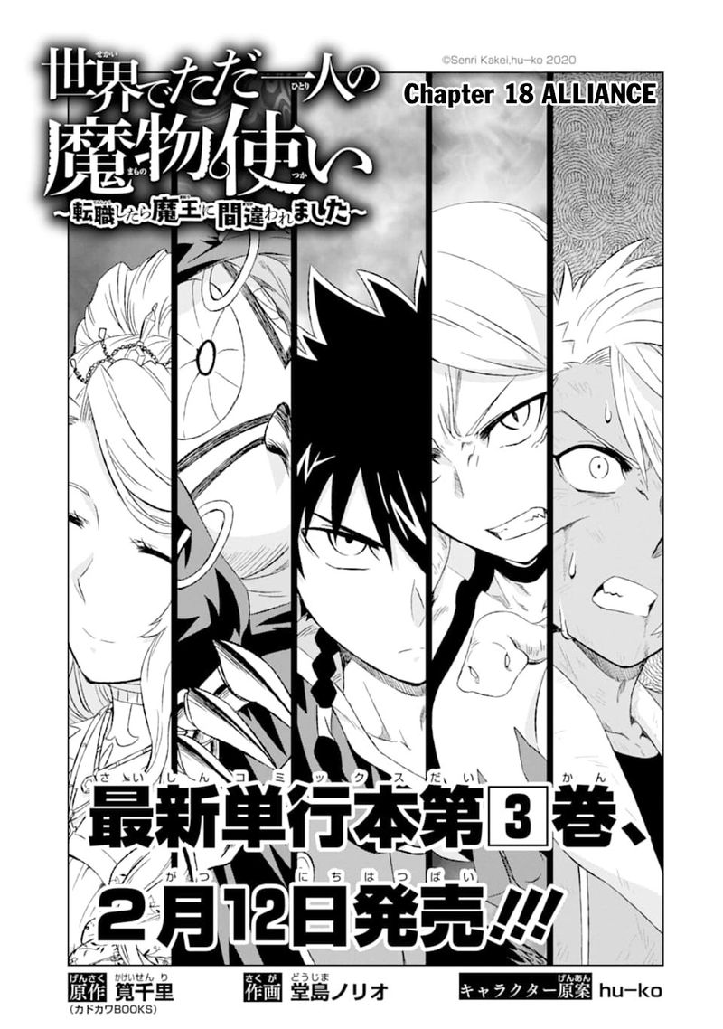 Sekai De Tada Hitori No Mamono Tsukai Tenshoku Shitara Maou Ni Machigawaremashita Chapter 18 Page 1