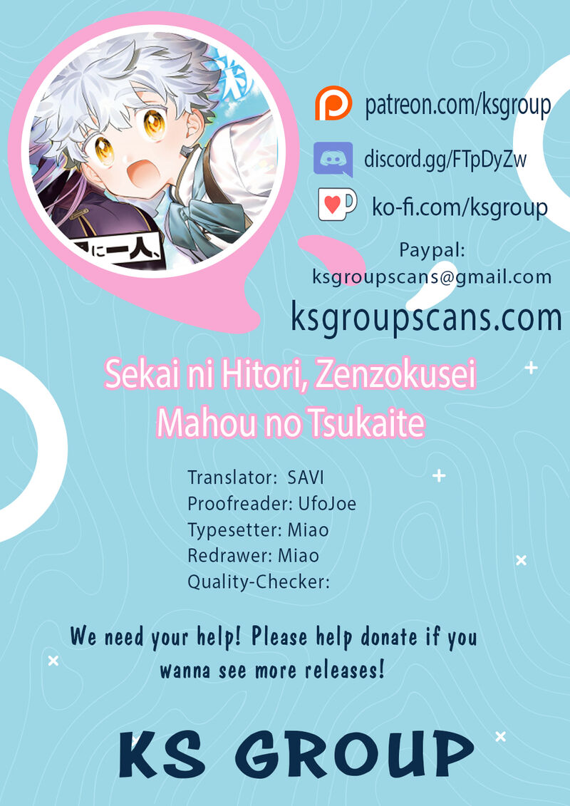 Sekai Ni Hitori Zenzokusei Mahou No Tsukaite Chapter 23 Page 1