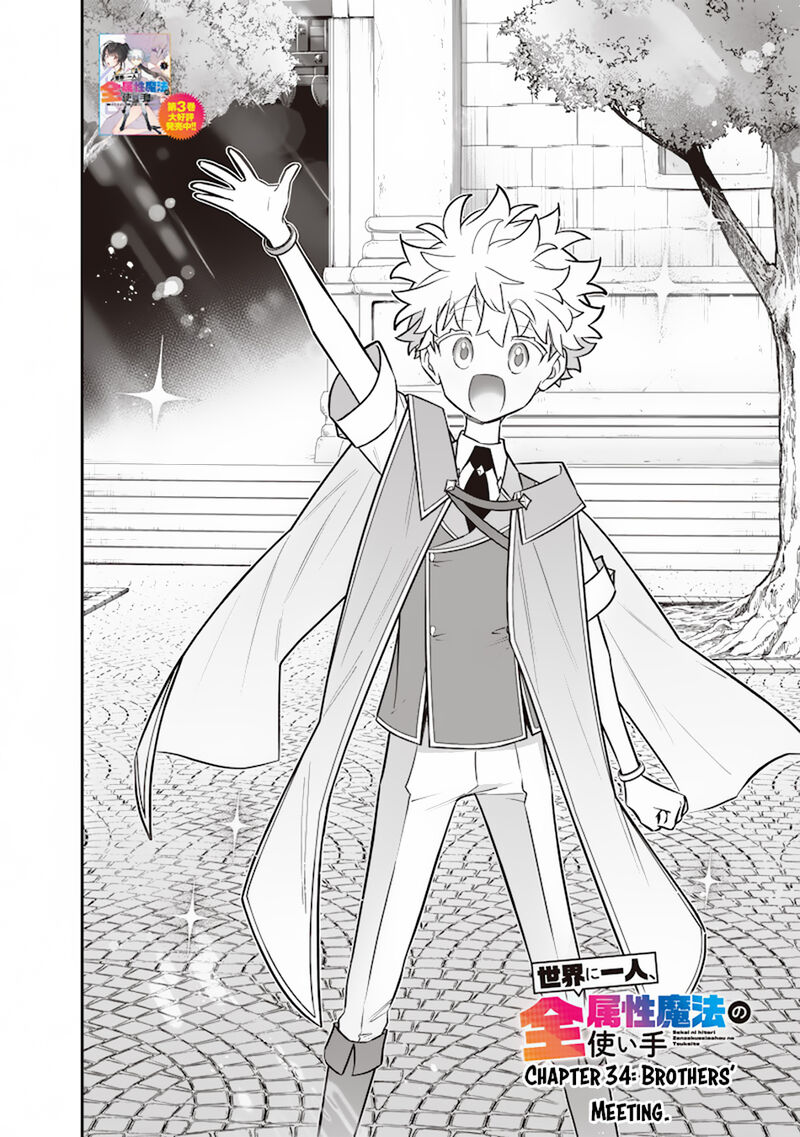 Sekai Ni Hitori Zenzokusei Mahou No Tsukaite Chapter 34 Page 3