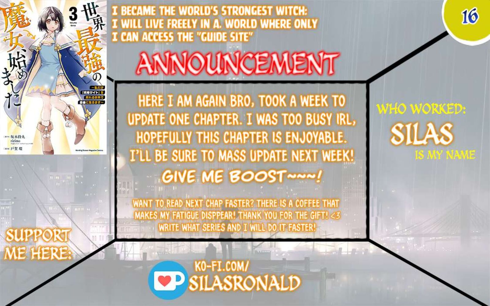 Sekai Saikyou No Majo Hajimemashita Watashidake Kouryaku Saito Wo Mireru Sekai De Jiyuu Ni Ikimasu Chapter 16 Page 1