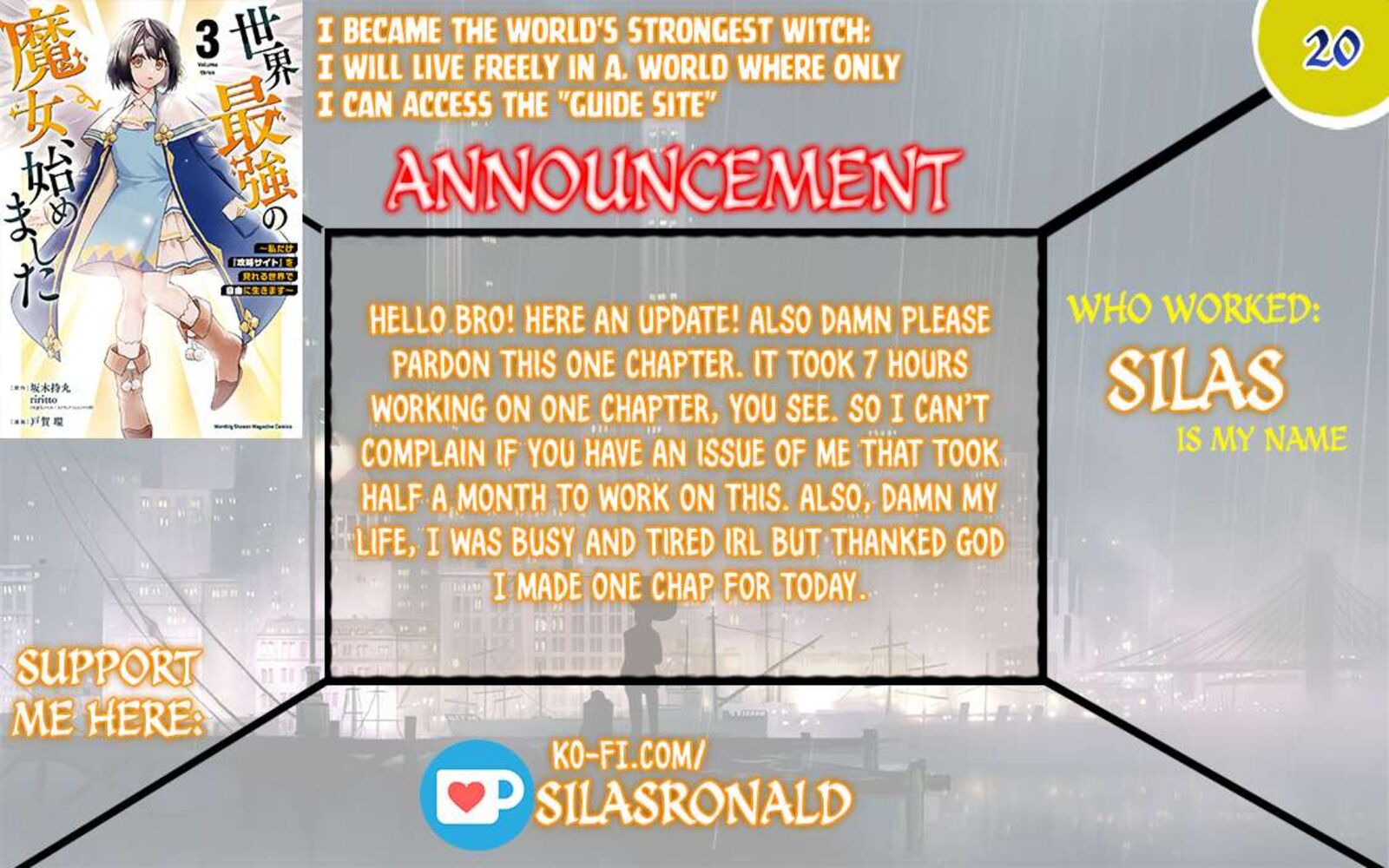 Sekai Saikyou No Majo Hajimemashita Watashidake Kouryaku Saito Wo Mireru Sekai De Jiyuu Ni Ikimasu Chapter 20 Page 1