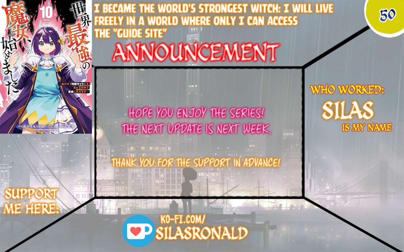 Sekai Saikyou No Majo Hajimemashita Watashidake Kouryaku Saito Wo Mireru Sekai De Jiyuu Ni Ikimasu Chapter 50 Page 1