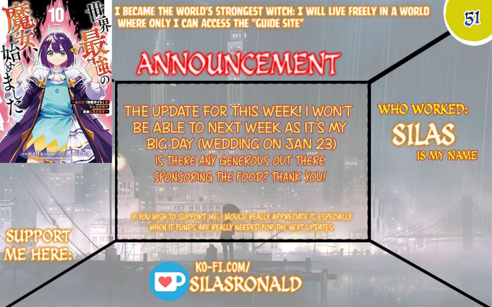 Sekai Saikyou No Majo Hajimemashita Watashidake Kouryaku Saito Wo Mireru Sekai De Jiyuu Ni Ikimasu Chapter 51 Page 1