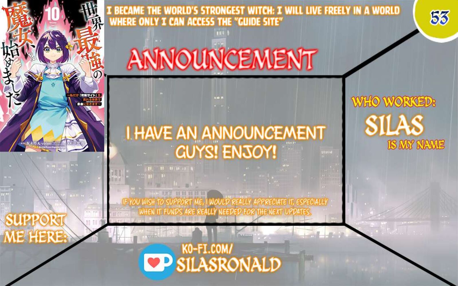 Sekai Saikyou No Majo Hajimemashita Watashidake Kouryaku Saito Wo Mireru Sekai De Jiyuu Ni Ikimasu Chapter 53 Page 1