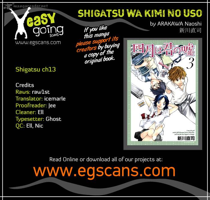 Shigatsu Wa Kimi No Uso Chapter 13 Page 1