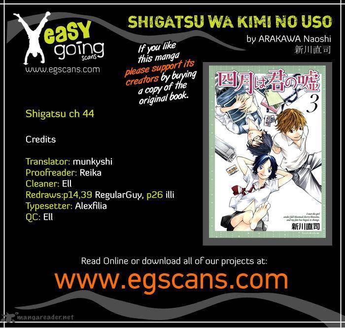 Shigatsu Wa Kimi No Uso Chapter 44 Page 1