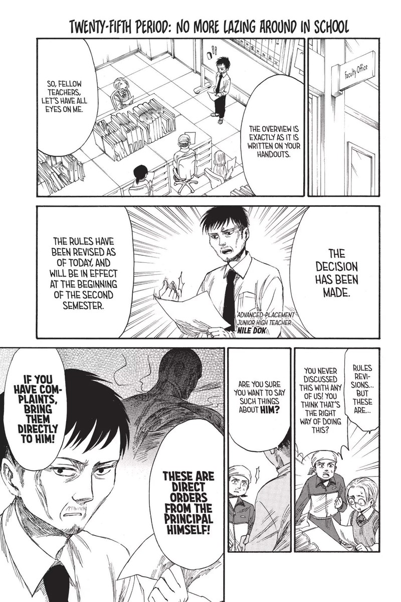 Shingeki Kyojin Chuugakkou Chapter 25 Page 1