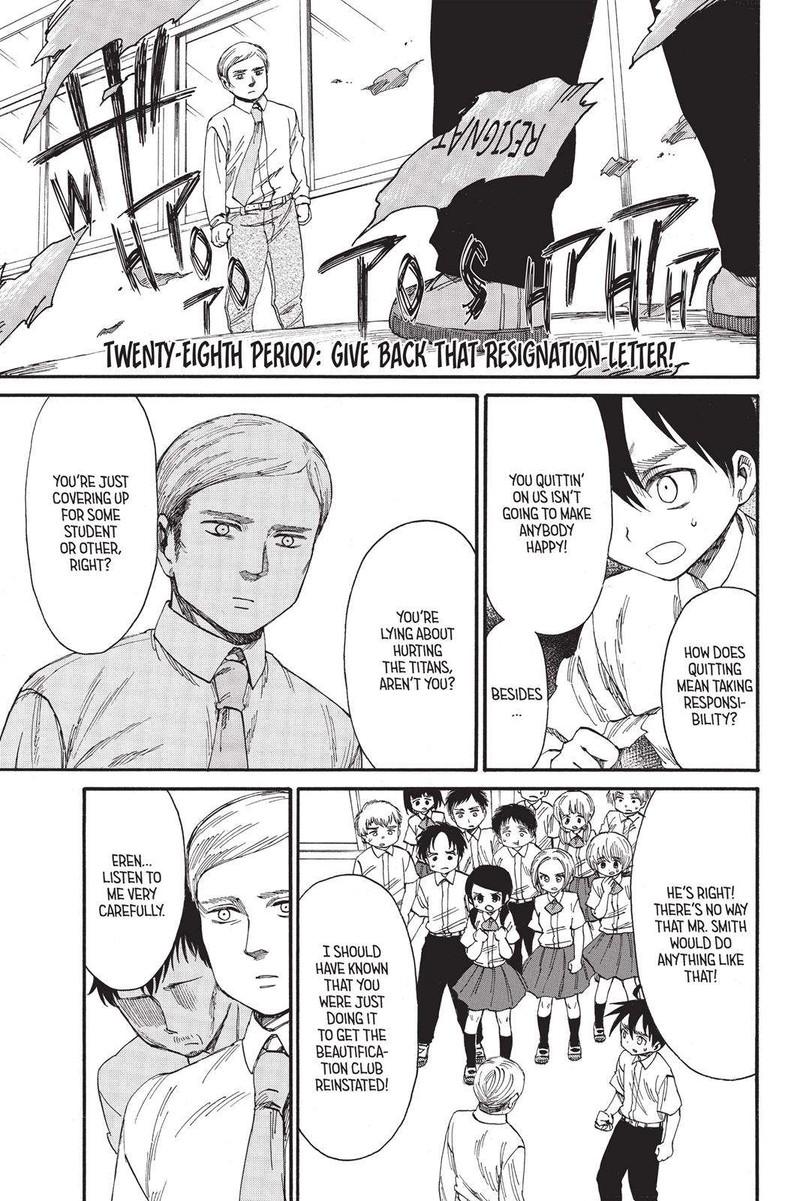 Shingeki Kyojin Chuugakkou Chapter 28 Page 1