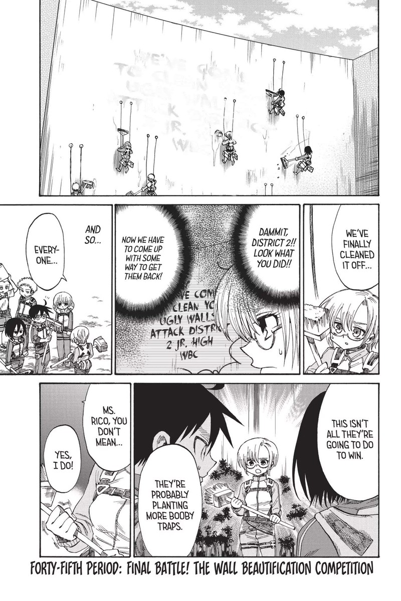 Shingeki Kyojin Chuugakkou Chapter 45 Page 1