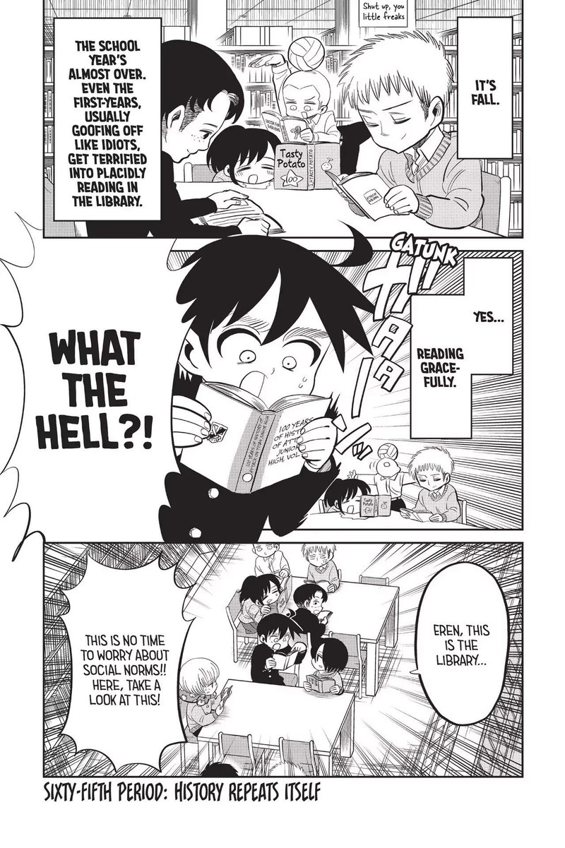 Shingeki Kyojin Chuugakkou Chapter 65 Page 1