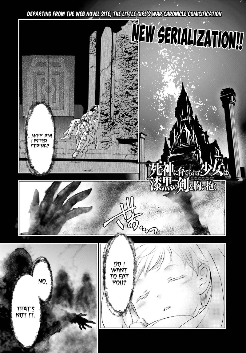 Shinigami Ni Sodaterareta Shoujo Wa Shikkoku No Tsurugi Wo Mune Ni Idaku Chapter 1 Page 1