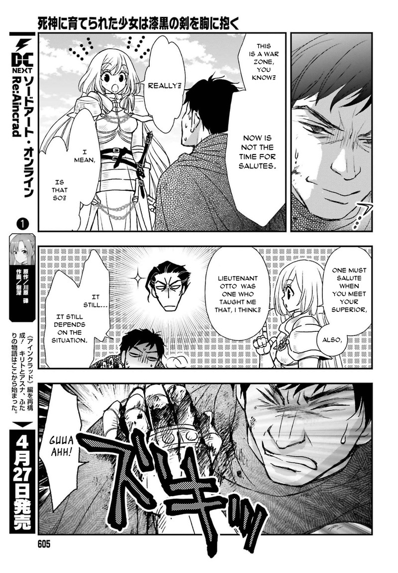 Shinigami Ni Sodaterareta Shoujo Wa Shikkoku No Tsurugi Wo Mune Ni Idaku Chapter 28 Page 13