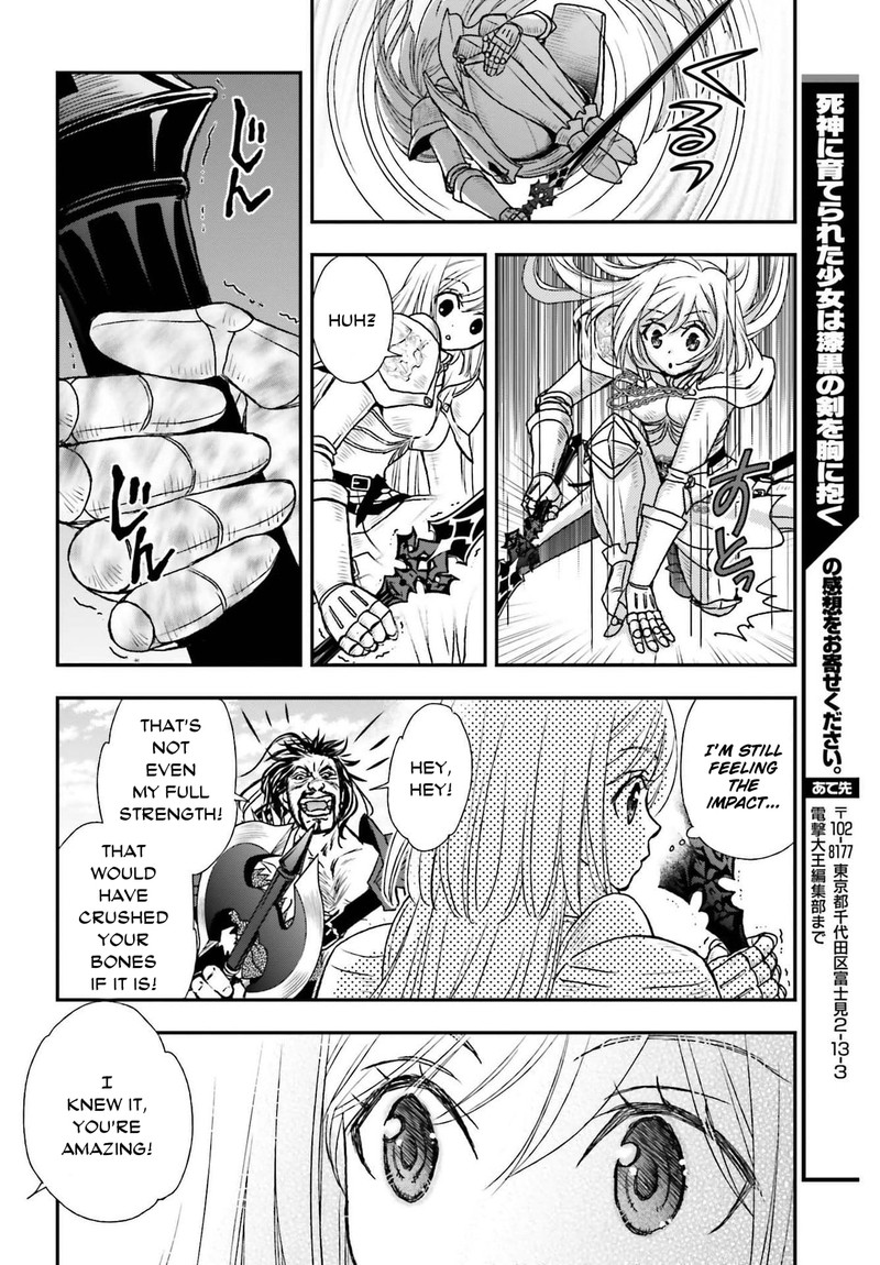 Shinigami Ni Sodaterareta Shoujo Wa Shikkoku No Tsurugi Wo Mune Ni Idaku Chapter 28 Page 22