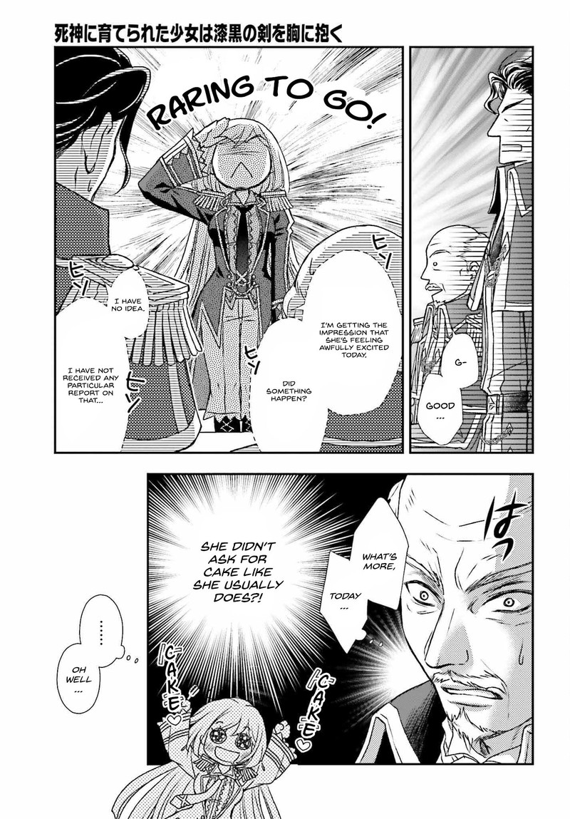 Shinigami Ni Sodaterareta Shoujo Wa Shikkoku No Tsurugi Wo Mune Ni Idaku Chapter 31 Page 23