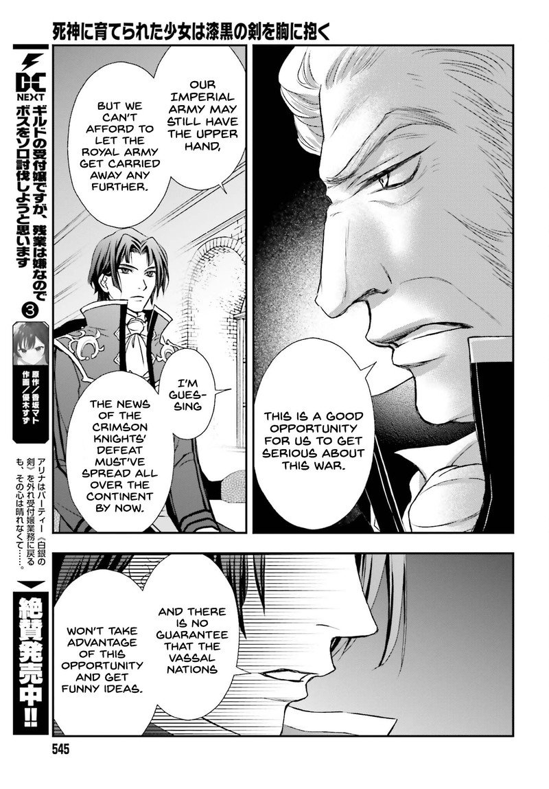 Shinigami Ni Sodaterareta Shoujo Wa Shikkoku No Tsurugi Wo Mune Ni Idaku Chapter 39 Page 17