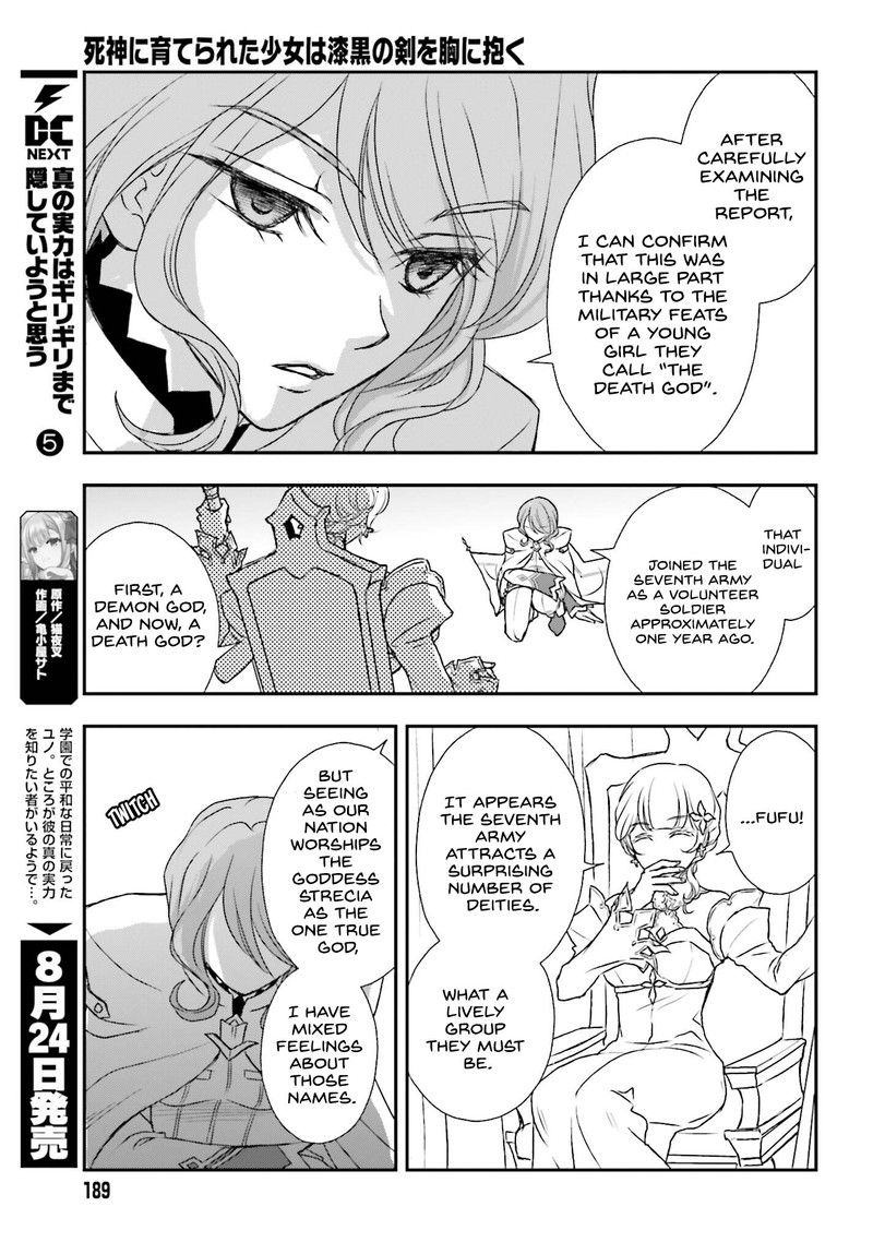 Shinigami Ni Sodaterareta Shoujo Wa Shikkoku No Tsurugi Wo Mune Ni Idaku Chapter 40 Page 19