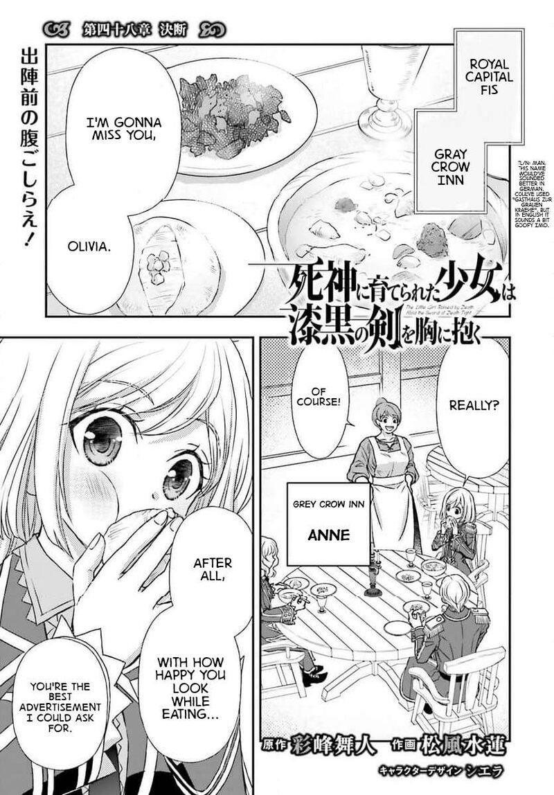 Shinigami Ni Sodaterareta Shoujo Wa Shikkoku No Tsurugi Wo Mune Ni Idaku Chapter 48 Page 1