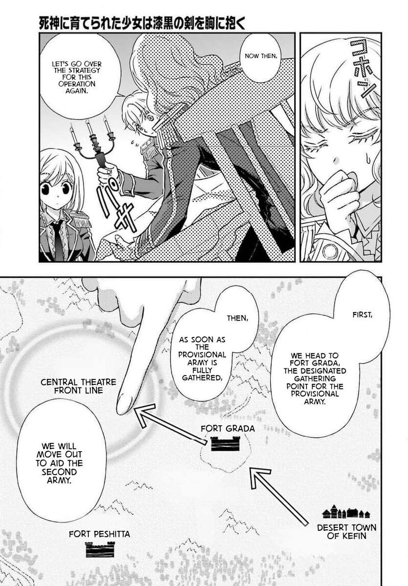 Shinigami Ni Sodaterareta Shoujo Wa Shikkoku No Tsurugi Wo Mune Ni Idaku Chapter 48 Page 7