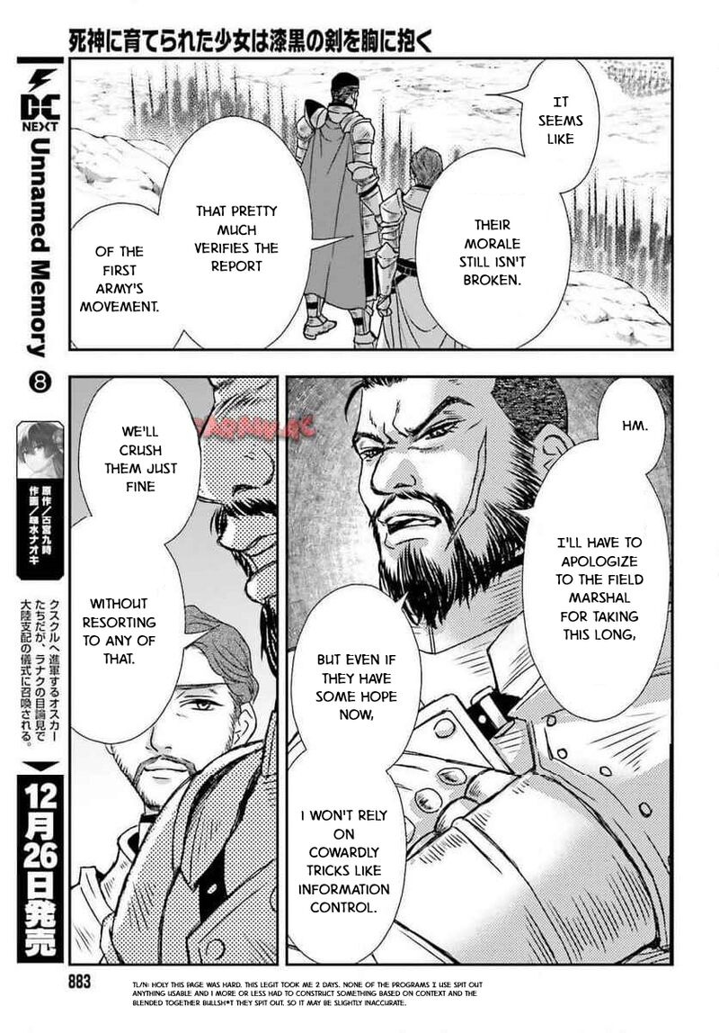 Shinigami Ni Sodaterareta Shoujo Wa Shikkoku No Tsurugi Wo Mune Ni Idaku Chapter 49 Page 7