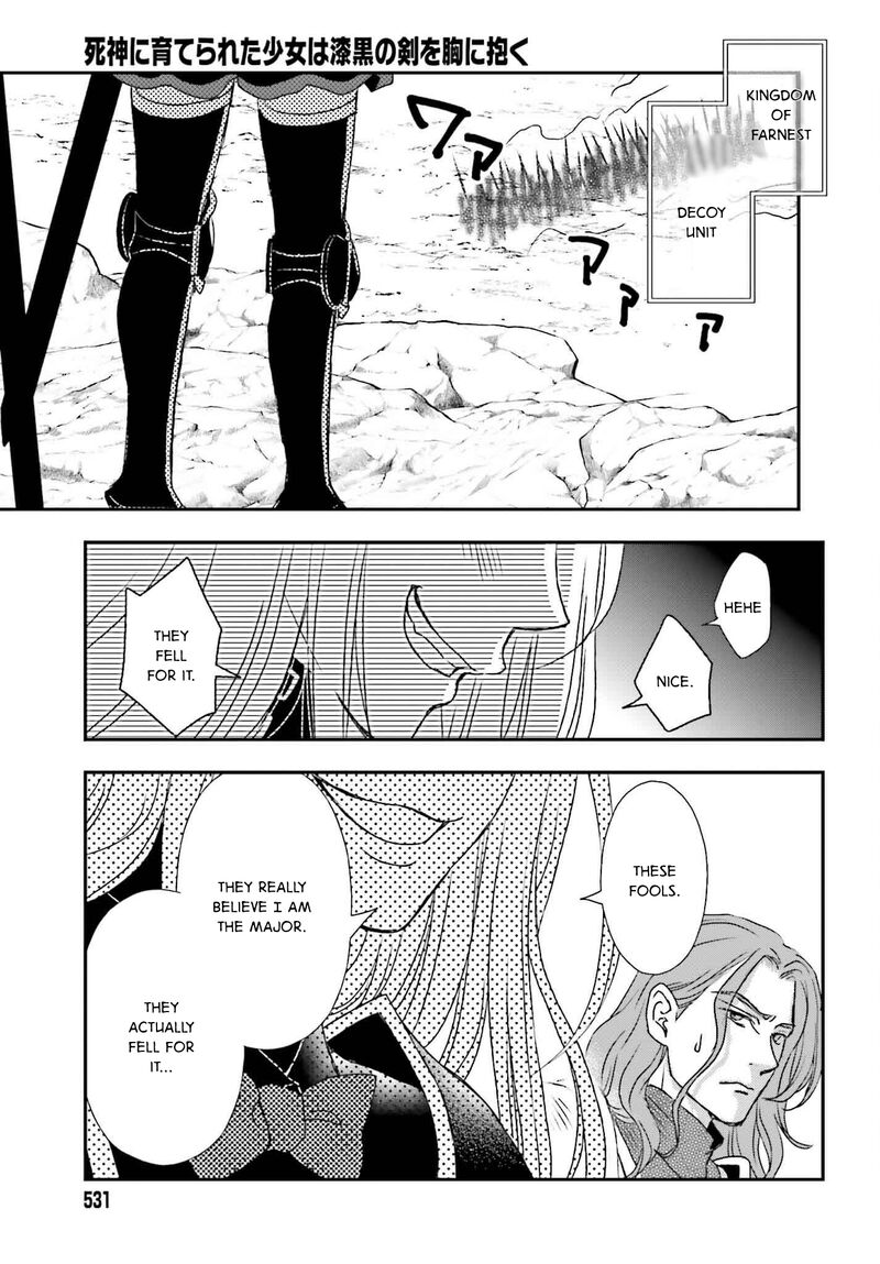 Shinigami Ni Sodaterareta Shoujo Wa Shikkoku No Tsurugi Wo Mune Ni Idaku Chapter 50 Page 27