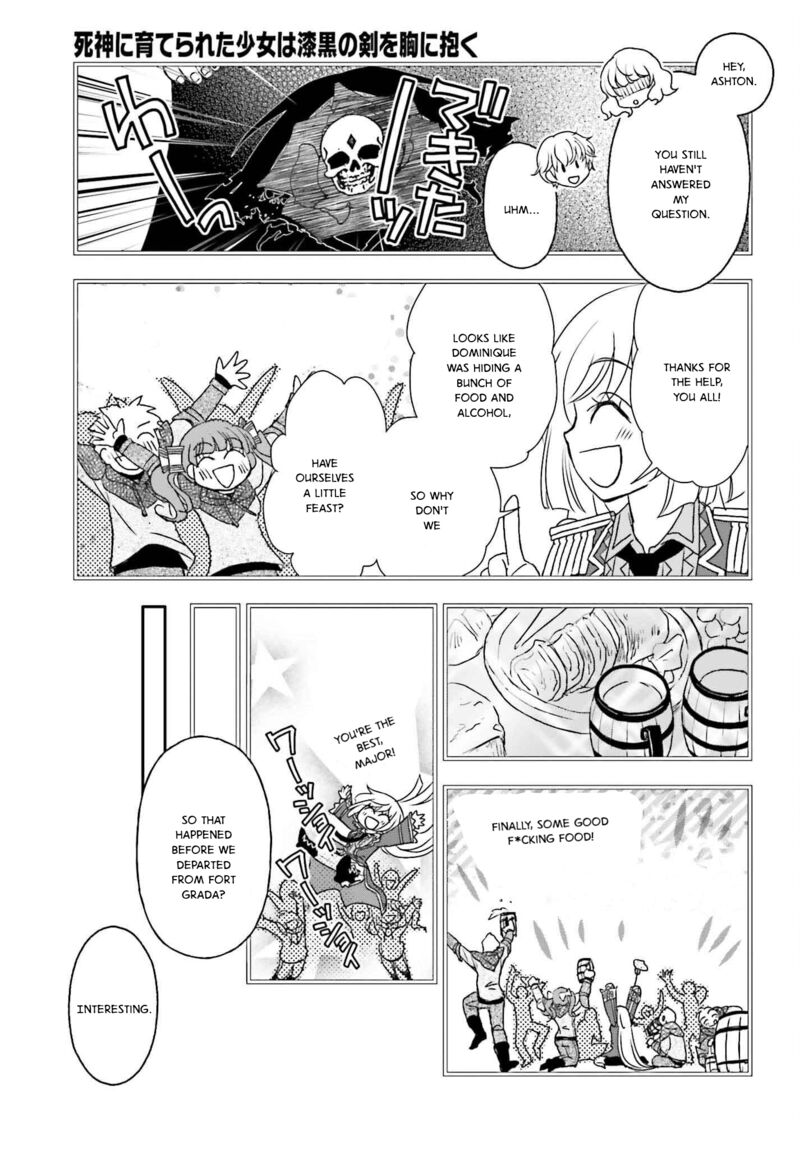 Shinigami Ni Sodaterareta Shoujo Wa Shikkoku No Tsurugi Wo Mune Ni Idaku Chapter 50 Page 7