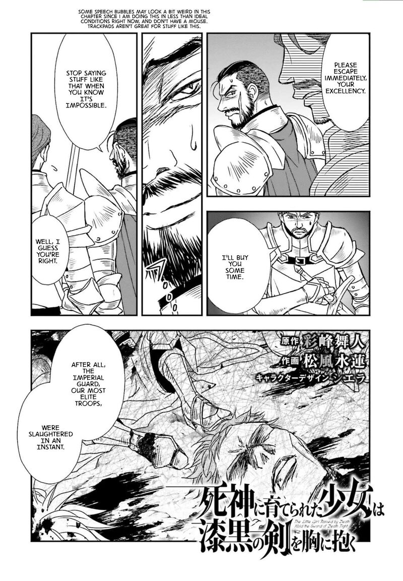 Shinigami Ni Sodaterareta Shoujo Wa Shikkoku No Tsurugi Wo Mune Ni Idaku Chapter 53 Page 1