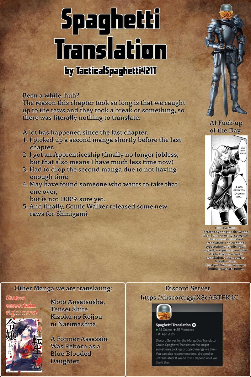 Shinigami Ni Sodaterareta Shoujo Wa Shikkoku No Tsurugi Wo Mune Ni Idaku Chapter 54 Page 17