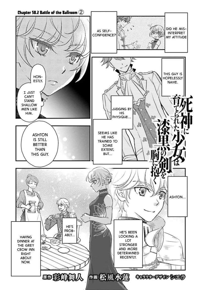 Shinigami Ni Sodaterareta Shoujo Wa Shikkoku No Tsurugi Wo Mune Ni Idaku Chapter 58b Page 1