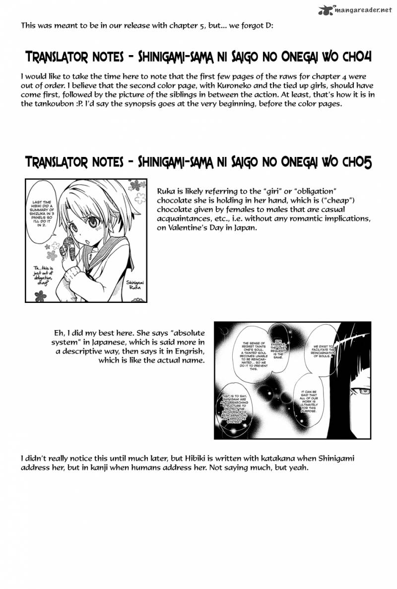 Shinigami Sama Ni Saigo No Onegai Wo Chapter 6 Page 36