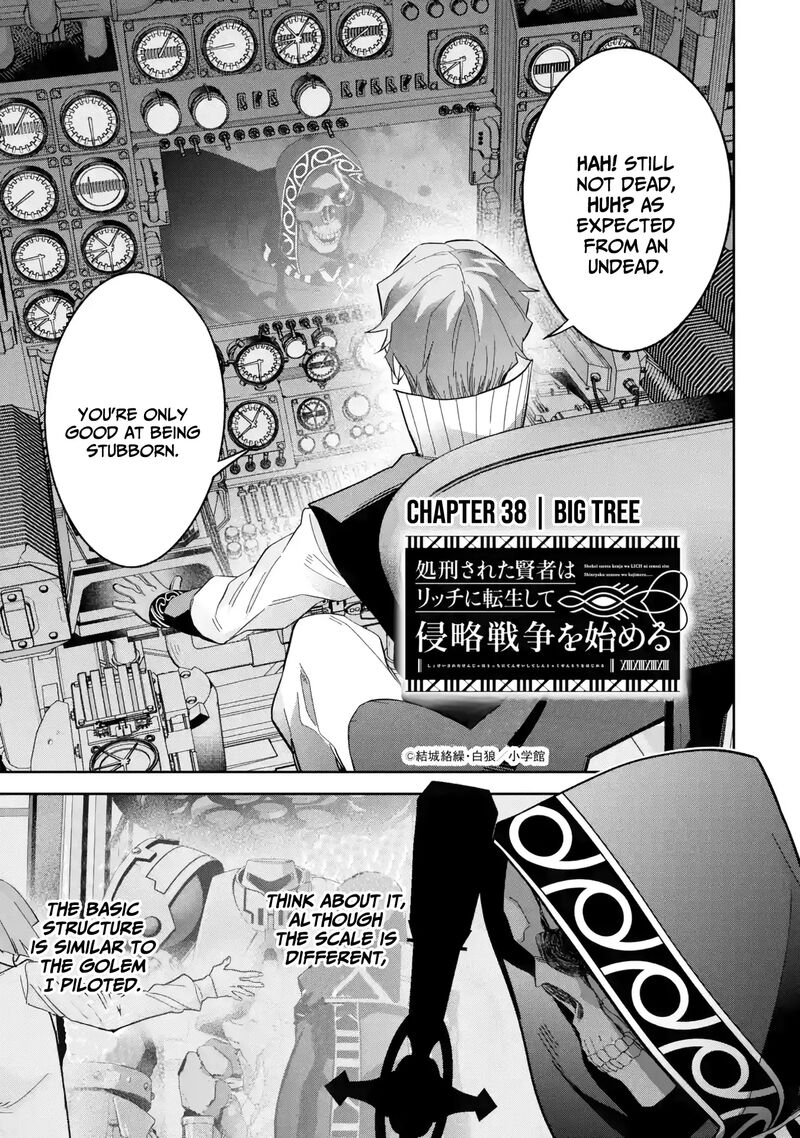 Shokei Sareta Kenja Wa Lich Ni Tensei Shite Shinryaku Sensou O Hajimeru Chapter 38 Page 2