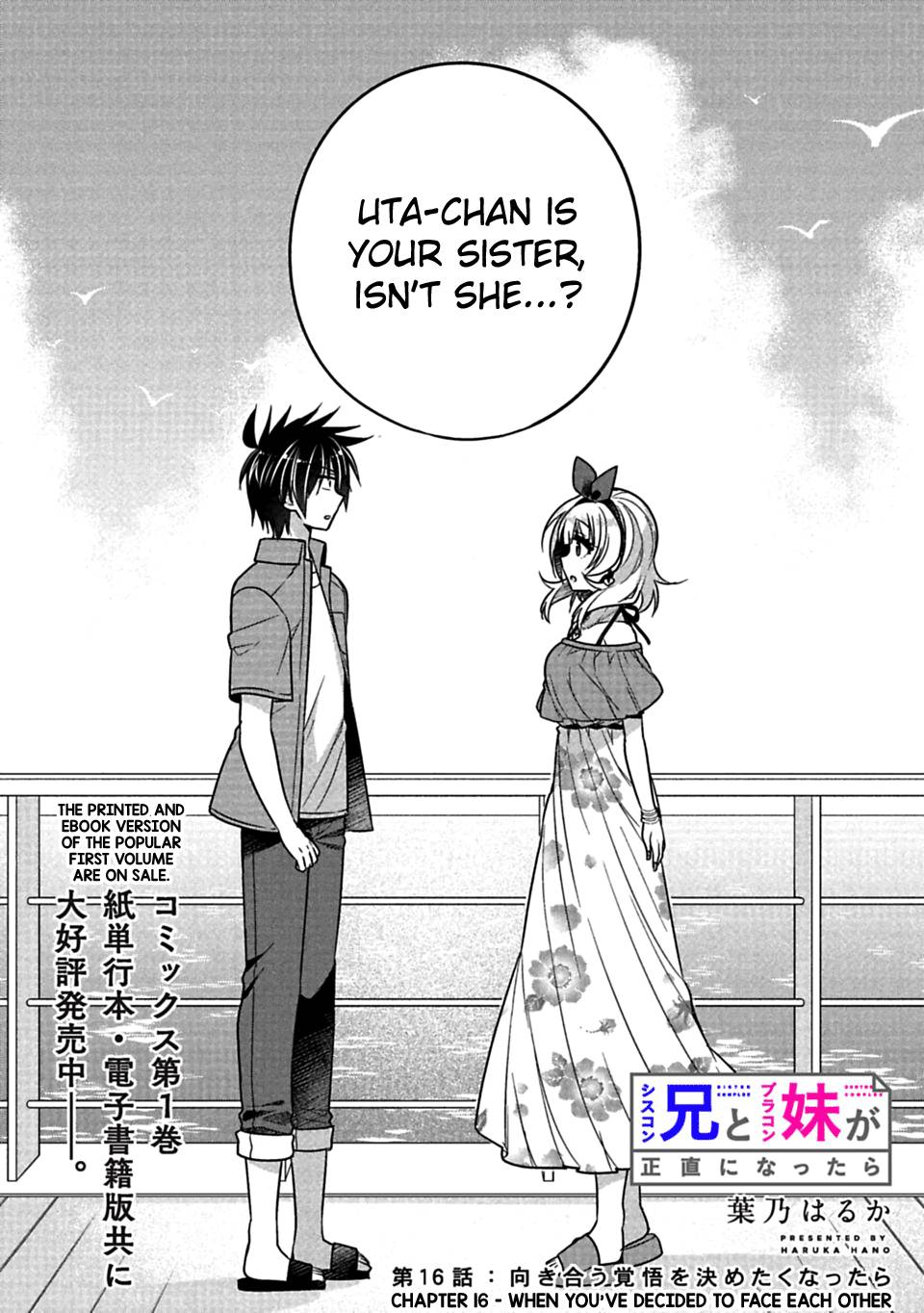 Siscon Ani To Brocon Imouto Ga Shoujiki Ni Nattara Chapter 16 Page 2