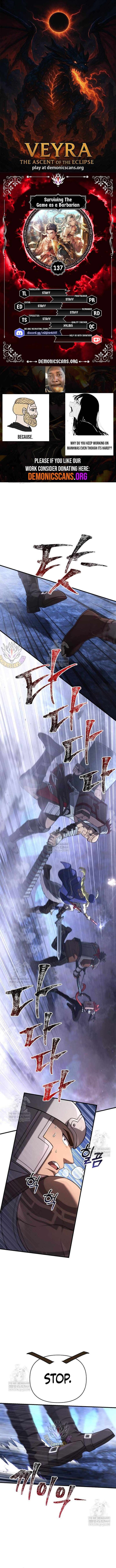 Surviving The Game As A Barbarian Chapter 137 Page 1