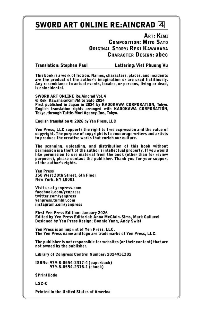 Sword Art Online Reaincrad Chapter 29e Page 20