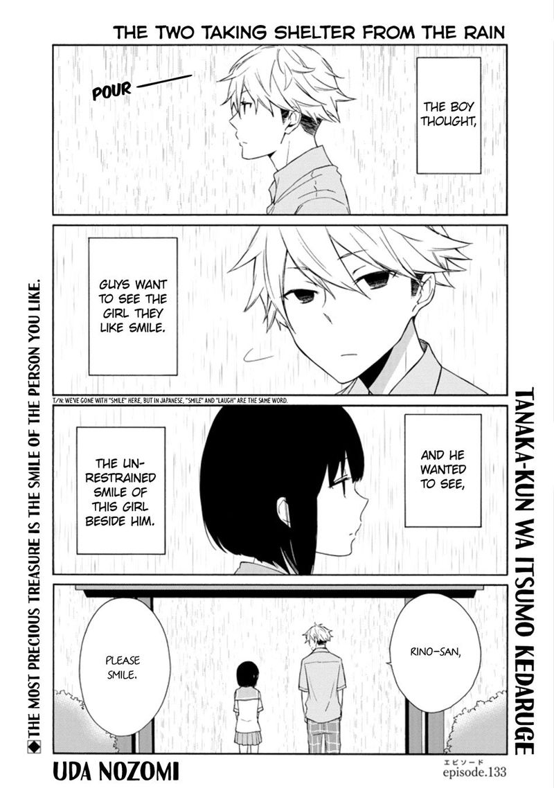 Tanaka Kun Wa Itsumo Kedaruge Chapter 133 Page 1