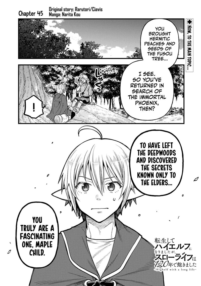 Tensei Shite High Elf Ni Narimashitaga Slow Life Wa 120 Nen De Akimashita Chapter 45 Page 2