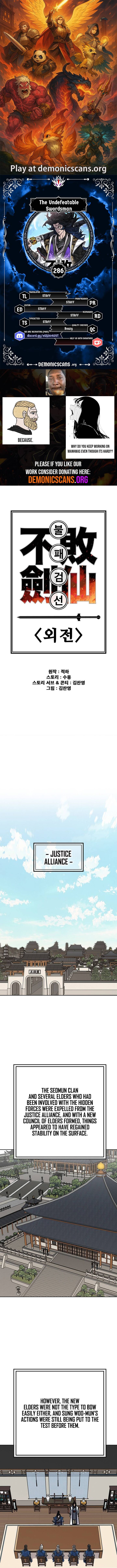 The Undefeatable Swordsman Chapter 286 Page 1