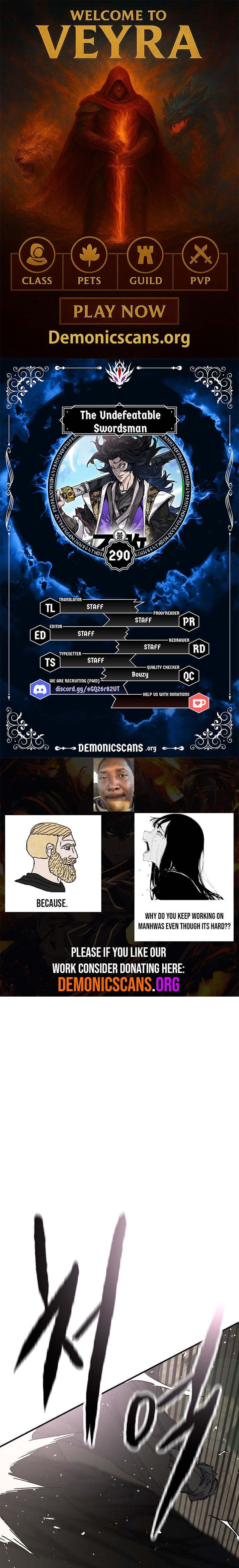 The Undefeatable Swordsman Chapter 290 Page 1